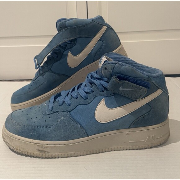 Nike Air Force 1 \'07 University Blue White Suede 315123-409 10.5 Sneakers main image 6